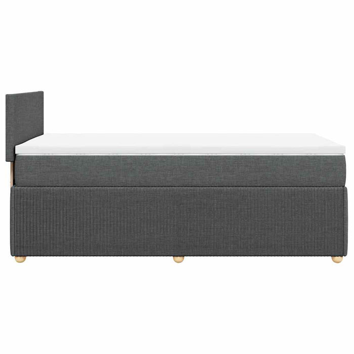 Pat box spring cu saltea, gri închis, 100x200 cm, textil - WALTI WALTI