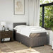 Pat box spring cu saltea, gri taupe, 100x200 cm, textil - WALTI WALTI