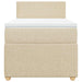 Pat box spring cu saltea, crem, 100x200 cm, textil - WALTI WALTI