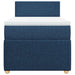 Pat box spring cu saltea, albastru, 100x200 cm, textil - WALTI WALTI