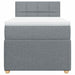 Pat box spring cu saltea, gri deschis, 100x200 cm, textil - WALTI WALTI