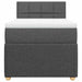 Pat box spring cu saltea, gri închis, 100x200 cm, textil - WALTI WALTI