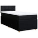 Pat box spring cu saltea, negru, 100x200 cm, textil - WALTI WALTI