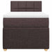 Pat box spring cu saltea, maro închis, 100x200 cm, textil - WALTI WALTI