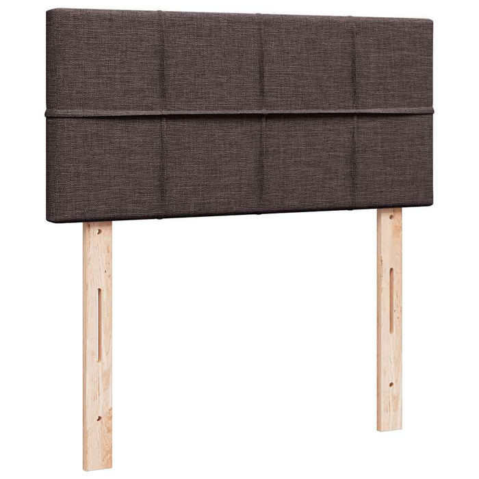 Pat box spring cu saltea, maro închis, 100x200 cm, textil - WALTI WALTI