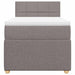 Pat box spring cu saltea, gri taupe, 100x200 cm, textil - WALTI WALTI