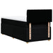 Pat box spring cu saltea, negru, 100x200 cm, textil - WALTI WALTI