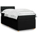 Pat box spring cu saltea, negru, 100x200 cm, textil - WALTI WALTI