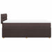 Pat box spring cu saltea, maro închis, 100x200 cm, textil - WALTI WALTI