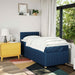 Pat box spring cu saltea, albastru, 100x200 cm, textil - WALTI WALTI