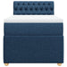 Pat box spring cu saltea, albastru, 100x200 cm, textil - WALTI WALTI