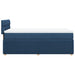 Pat box spring cu saltea, albastru, 100x200 cm, textil - WALTI WALTI