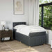Pat box spring cu saltea, gri închis, 100x200 cm, textil - WALTI WALTI