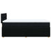 Pat box spring cu saltea, negru, 100x200 cm, textil - WALTI WALTI