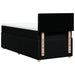 Pat box spring cu saltea, negru, 100x200 cm, textil - WALTI WALTI