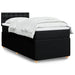 Pat box spring cu saltea, negru, 100x200 cm, textil - WALTI WALTI
