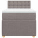 Pat box spring cu saltea, gri taupe, 100x200 cm, textil - WALTI WALTI