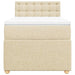 Pat box spring cu saltea, crem, 100x200 cm, textil - WALTI WALTI