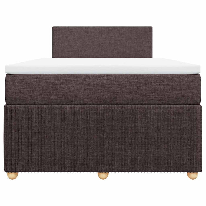 Pat box spring cu saltea, maro închis, 120x190 cm, textil - WALTI WALTI
