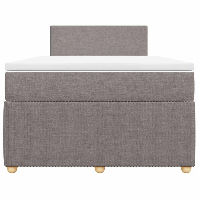 Pat box spring cu saltea, taupe, 120x190 cm material textil - WALTI WALTI