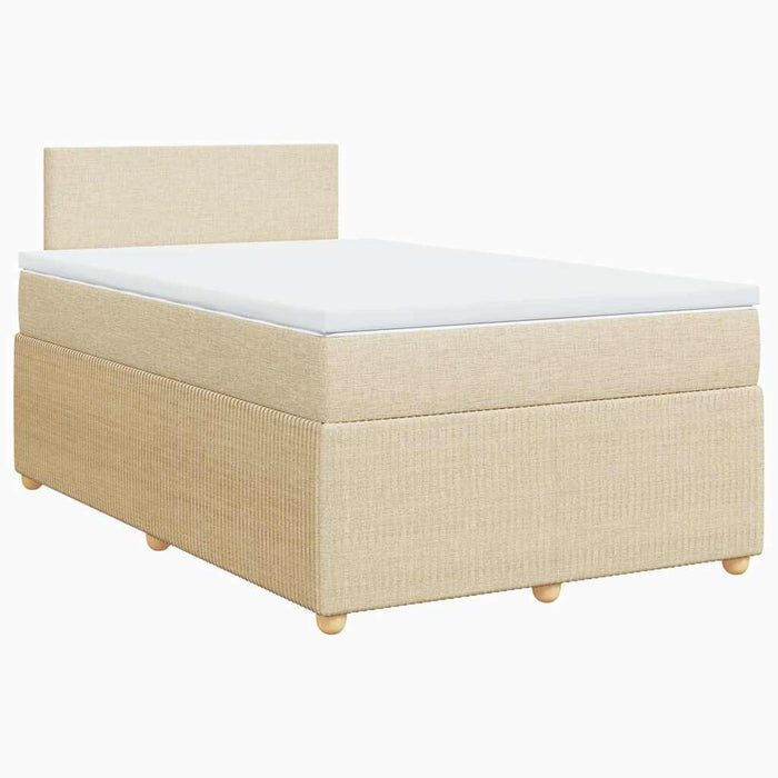 Pat continental cu saltea, crem, 120x190 cm, textil - WALTI WALTI