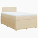 Pat continental cu saltea, crem, 120x190 cm, textil - WALTI WALTI