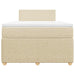 Pat continental cu saltea, crem, 120x190 cm, textil - WALTI WALTI