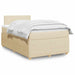 Pat continental cu saltea, crem, 120x190 cm, textil - WALTI WALTI