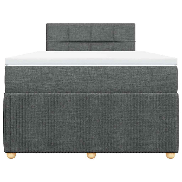 Pat box spring cu saltea, gri închis, 120x190 cm, textil - WALTI WALTI