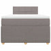 Pat box spring cu saltea, taupe, 120x190 cm material textil - WALTI WALTI