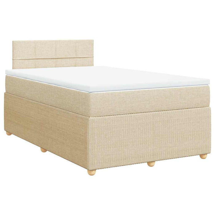 Pat continental cu saltea, crem, 120x190 cm, textil - WALTI WALTI