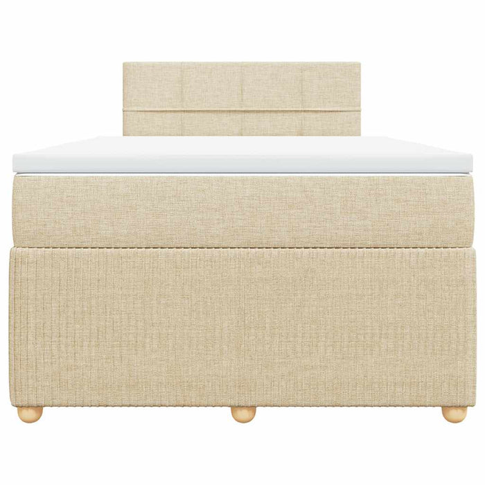 Pat continental cu saltea, crem, 120x190 cm, textil - WALTI WALTI
