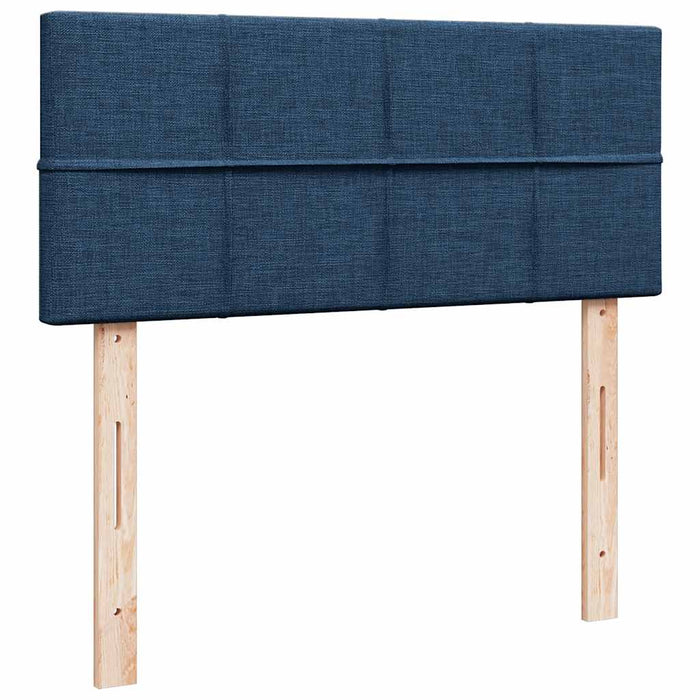 Pat box spring cu saltea, albastru, 120x190 cm, material textil - WALTI WALTI
