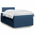 Pat box spring cu saltea, albastru, 120x190 cm, material textil - WALTI WALTI