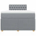 Pat box spring cu saltea, gri deschis, 120x190 cm, textil - WALTI WALTI