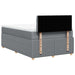 Pat box spring cu saltea, gri deschis, 120x190 cm, textil - WALTI WALTI