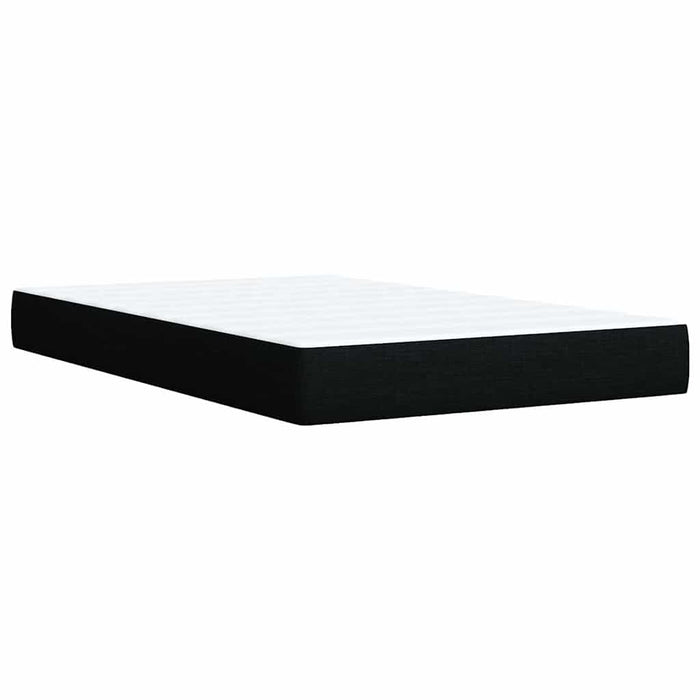 Pat box spring cu saltea, negru, 120x190 cm, catifea WALTI