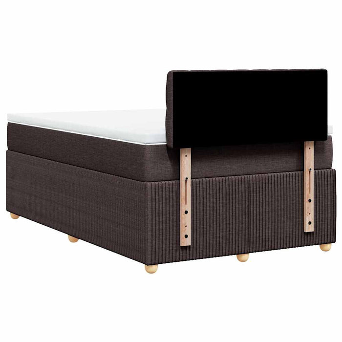 Pat box spring cu saltea, maro închis, 120x190 cm, textil - WALTI WALTI