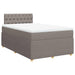 Pat box spring cu saltea, taupe, 120x190 cm material textil - WALTI WALTI