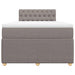 Pat box spring cu saltea, taupe, 120x190 cm material textil - WALTI WALTI