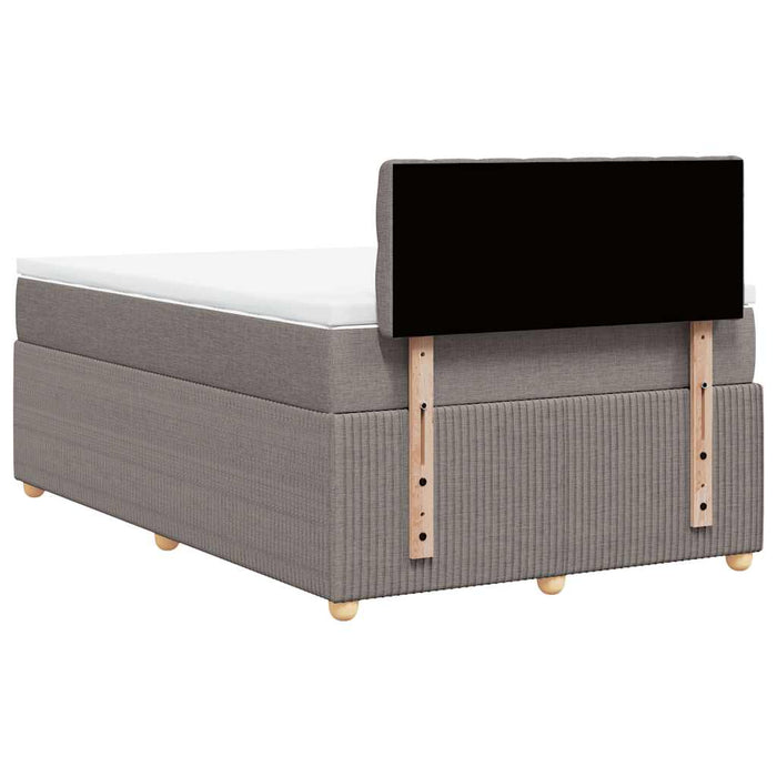 Pat box spring cu saltea, taupe, 120x190 cm material textil - WALTI WALTI