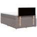 Pat box spring cu saltea, taupe, 120x190 cm material textil - WALTI WALTI