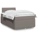 Pat box spring cu saltea, taupe, 120x190 cm material textil - WALTI WALTI
