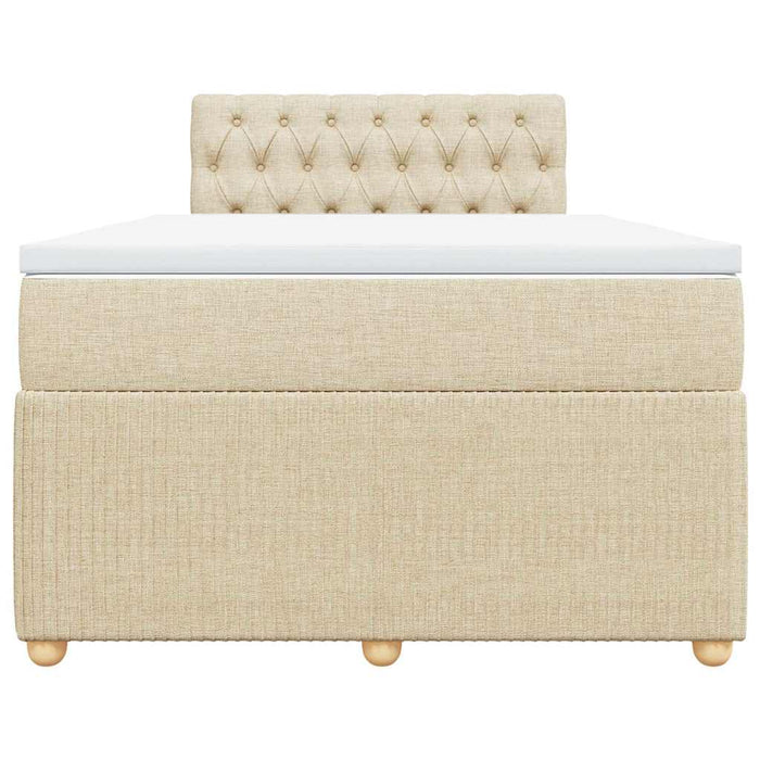 Pat continental cu saltea, crem, 120x190 cm, textil - WALTI WALTI
