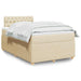 Pat continental cu saltea, crem, 120x190 cm, textil - WALTI WALTI