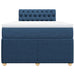 Pat box spring cu saltea, albastru, 120x190 cm, material textil - WALTI WALTI