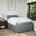 Pat box spring cu saltea, gri deschis, 120x190 cm, textil - WALTI WALTI