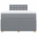 Pat box spring cu saltea, gri deschis, 120x190 cm, textil - WALTI WALTI