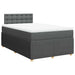 Pat box spring cu saltea, gri închis, 120x190 cm, textil - WALTI WALTI