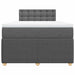 Pat box spring cu saltea, gri închis, 120x190 cm, textil - WALTI WALTI